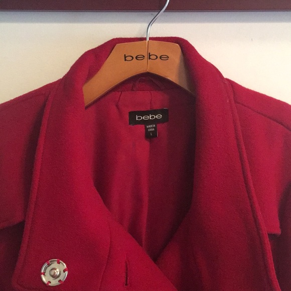 Fire Engine Red Bebe Coat - Picture 3 of 4